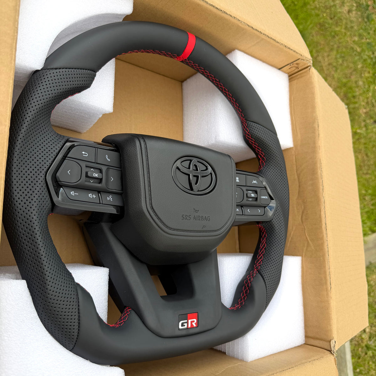 TOYOTA GR Style Steering Wheel- Black LEATHER