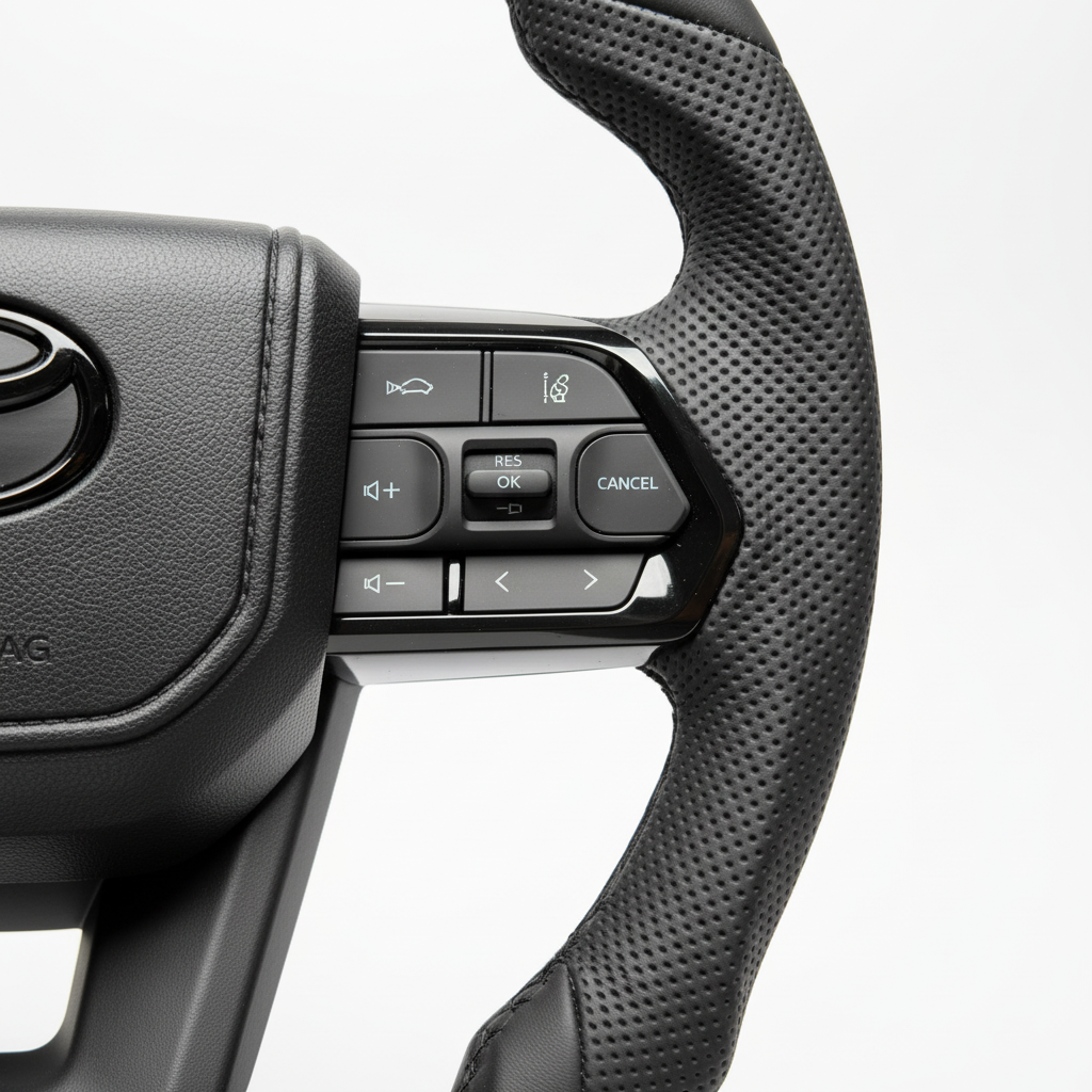 TOYOTA GR Style Steering Wheel- Black LEATHER