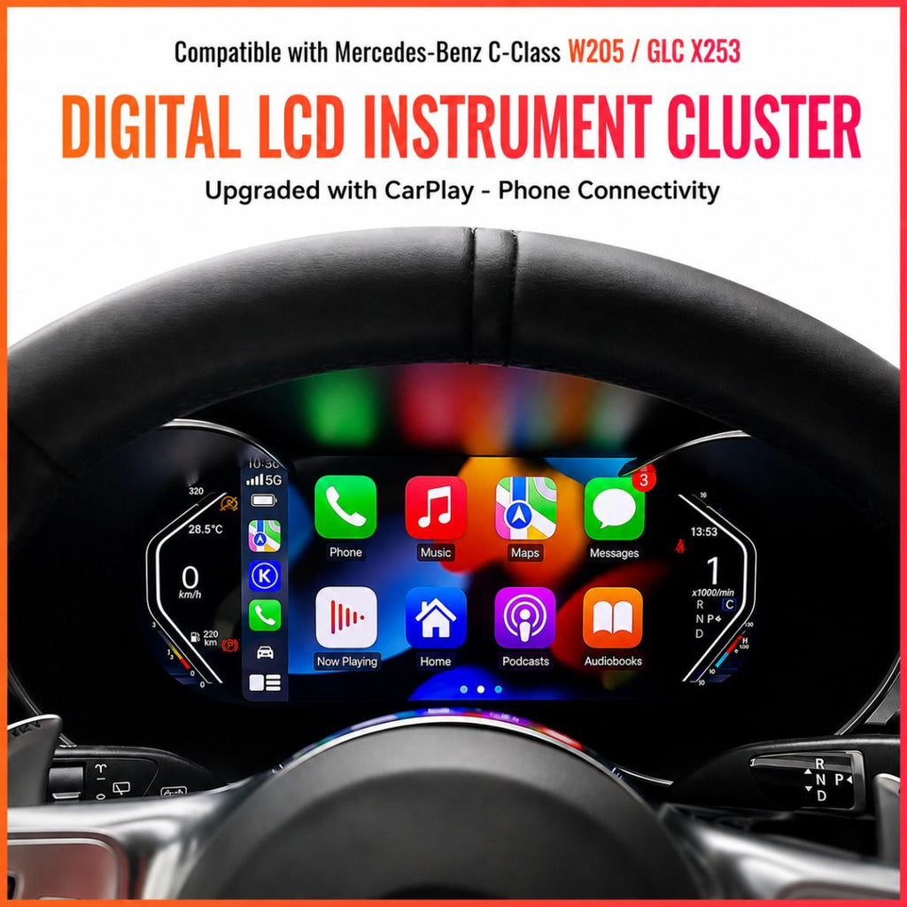 Digital LCD Instrument Cluster for Mercedes-Benz C-Class W205 & GLC X253 Upgrade