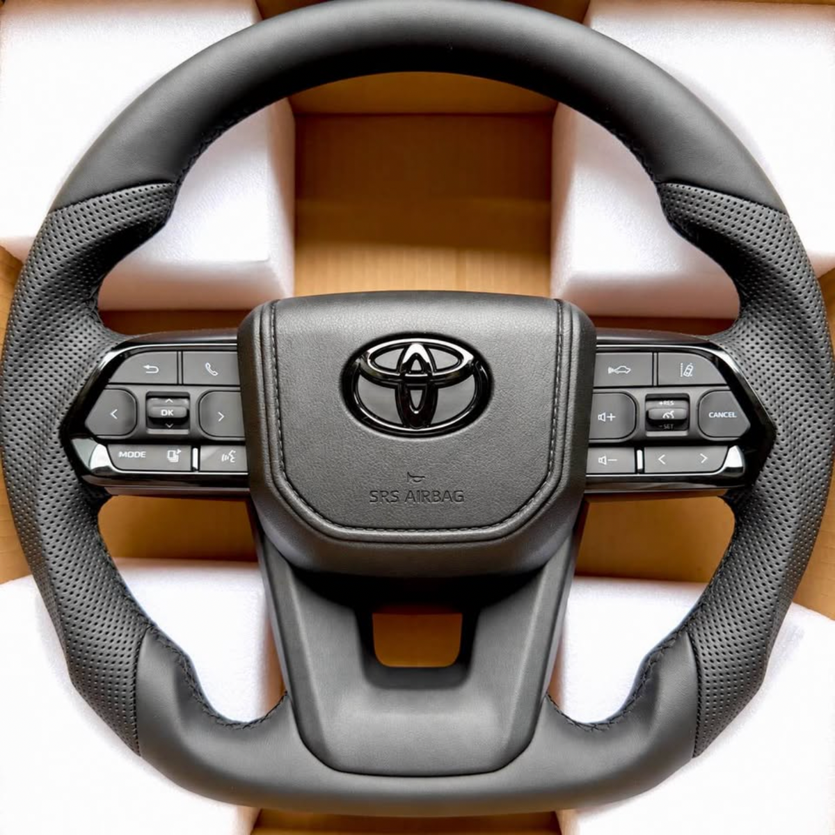 TOYOTA GR Style Steering Wheel- Black LEATHER