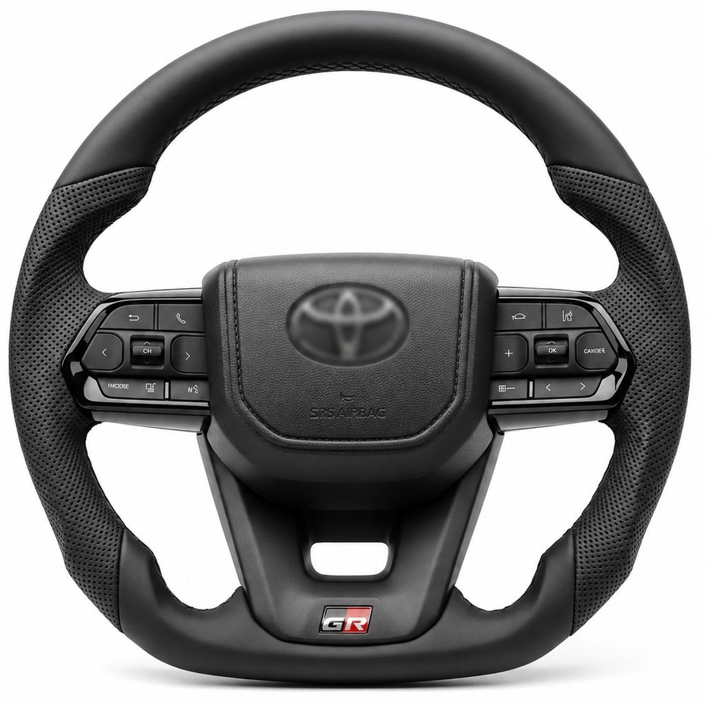 TOYOTA GR Style Steering Wheel- Black LEATHER