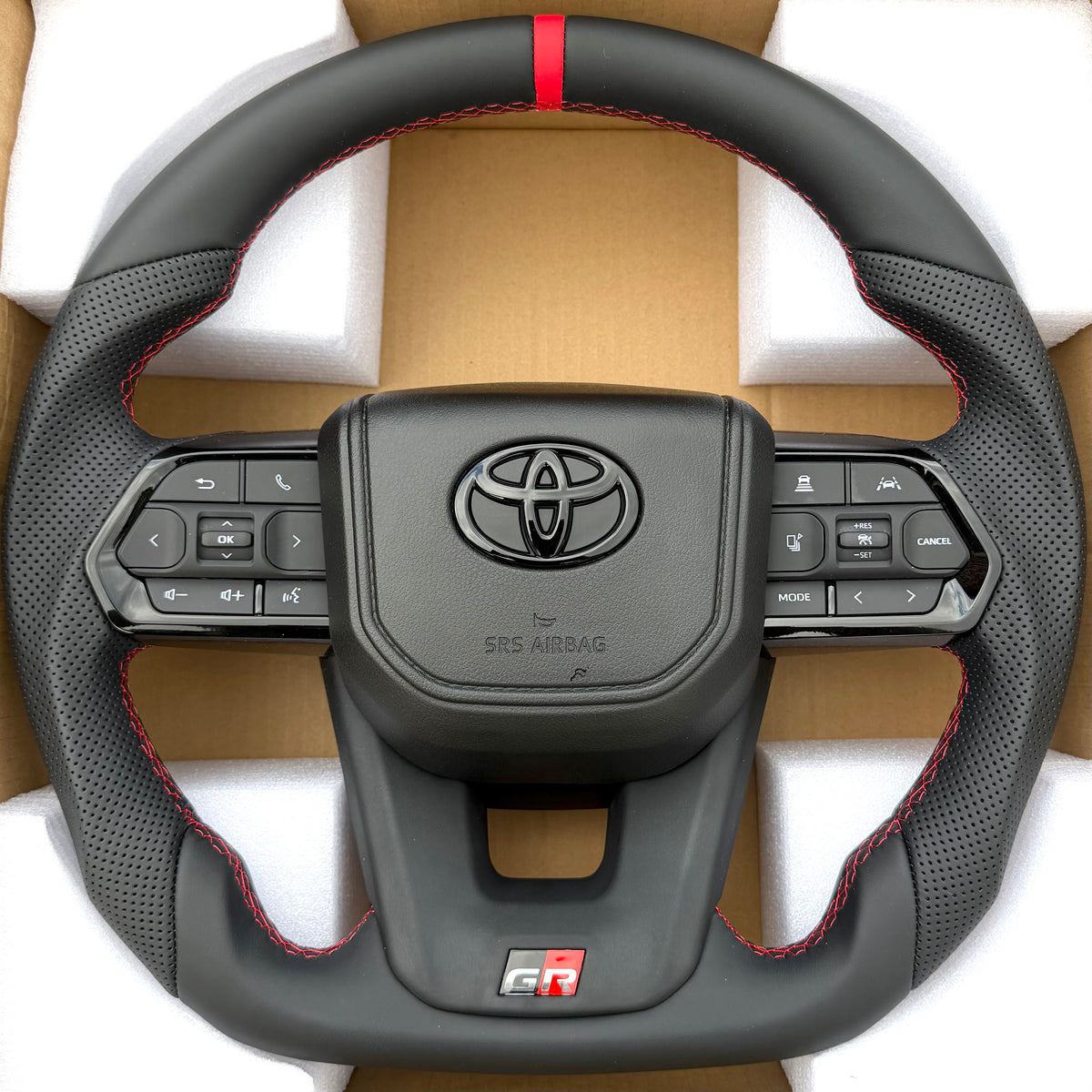 TOYOTA GR Style Steering Wheel- Black LEATHER
