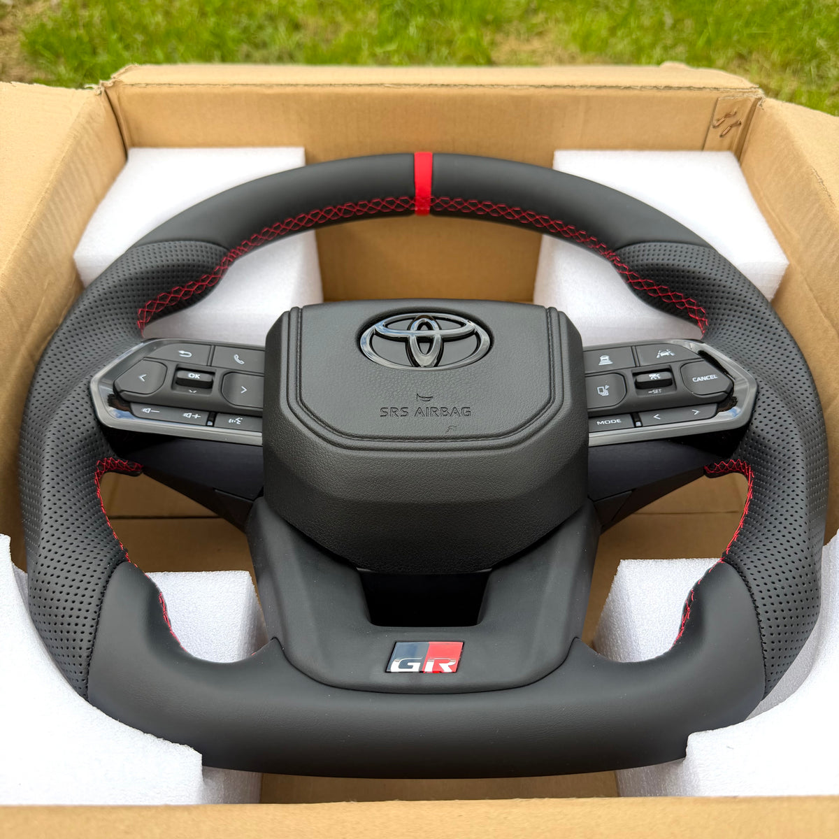 TOYOTA GR Style Steering Wheel- Black LEATHER